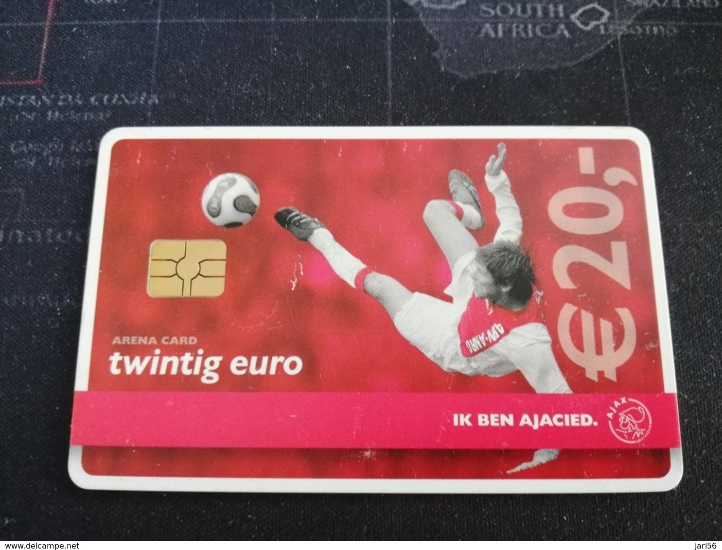 NETHERLANDS  ARENA CARD FOOTBAL/SOCCER  AJAX AMSTERDAM  HUNTELAAR  €20,- USED CARD  ** 1422** - Publiques