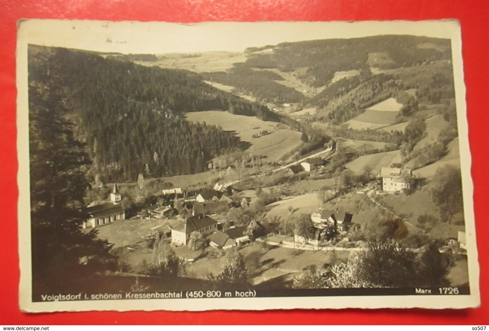 I2-Germany Vintage Postcard- Voigtsdorf Im Schonen Kressenbachtal (450-800 M Hoch) - Schneeberg