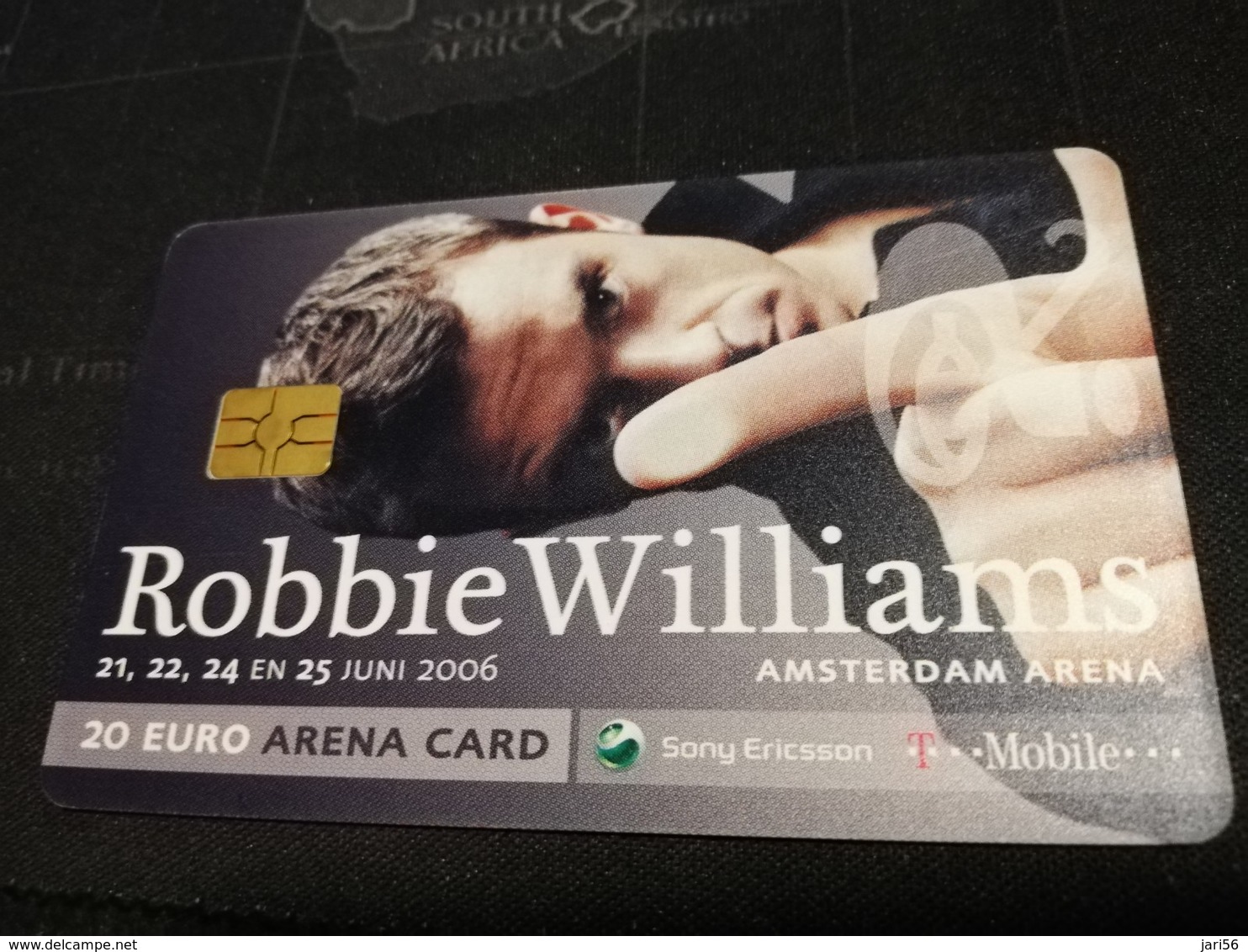 NETHERLANDS  ARENA CARD  ROBBIE WILIAMS  2006   €20,- USED CARD  ** 1431** - Públicas