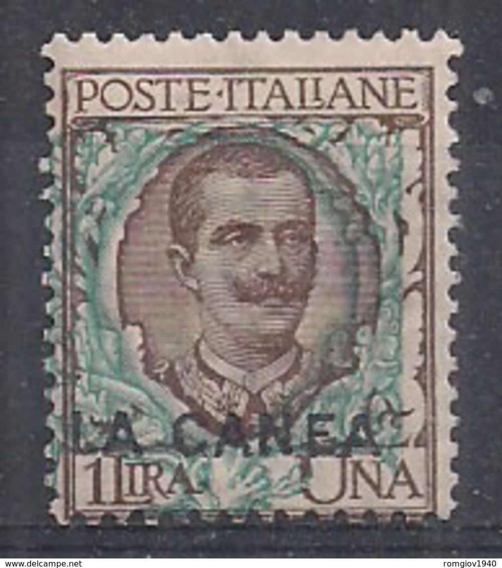 REGNO D'ITALIA 1905  LA CANEA FRANCOBOLLI D'ITALIA DEL 1901-05 SOPRASTAMPATI SASS. 12  MLH VF - La Canea