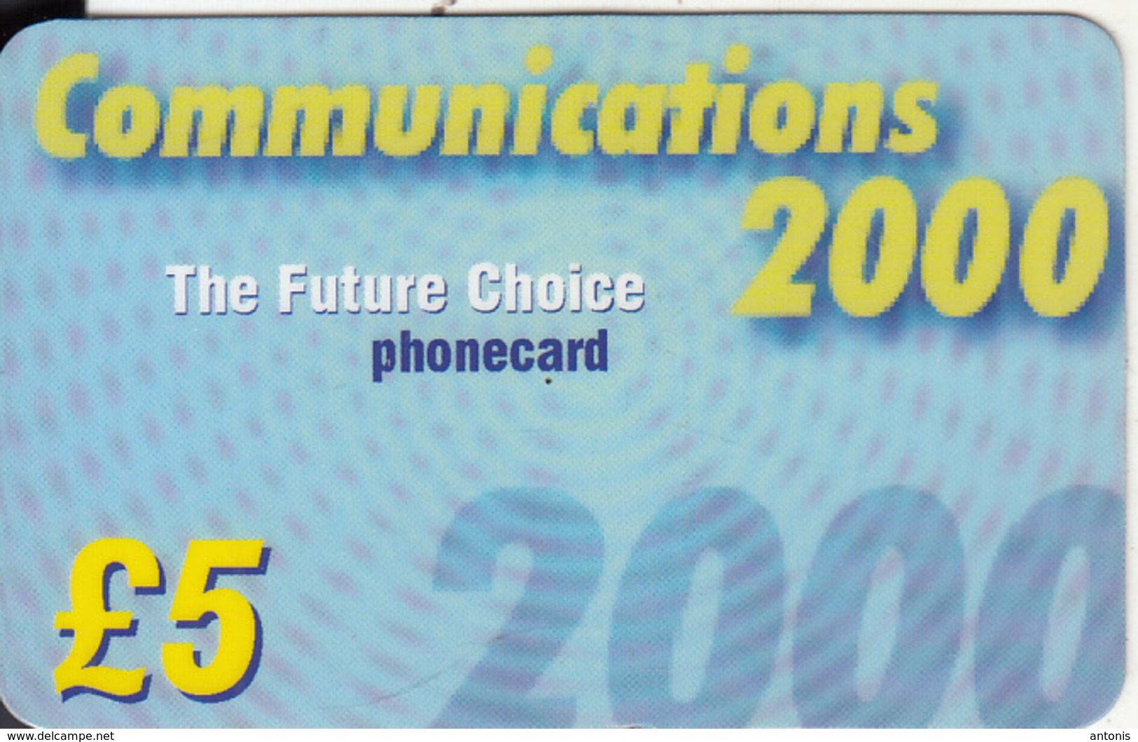UK - Communications 2000 Prepaid Card 5 Pounds, Used - Sonstige & Ohne Zuordnung