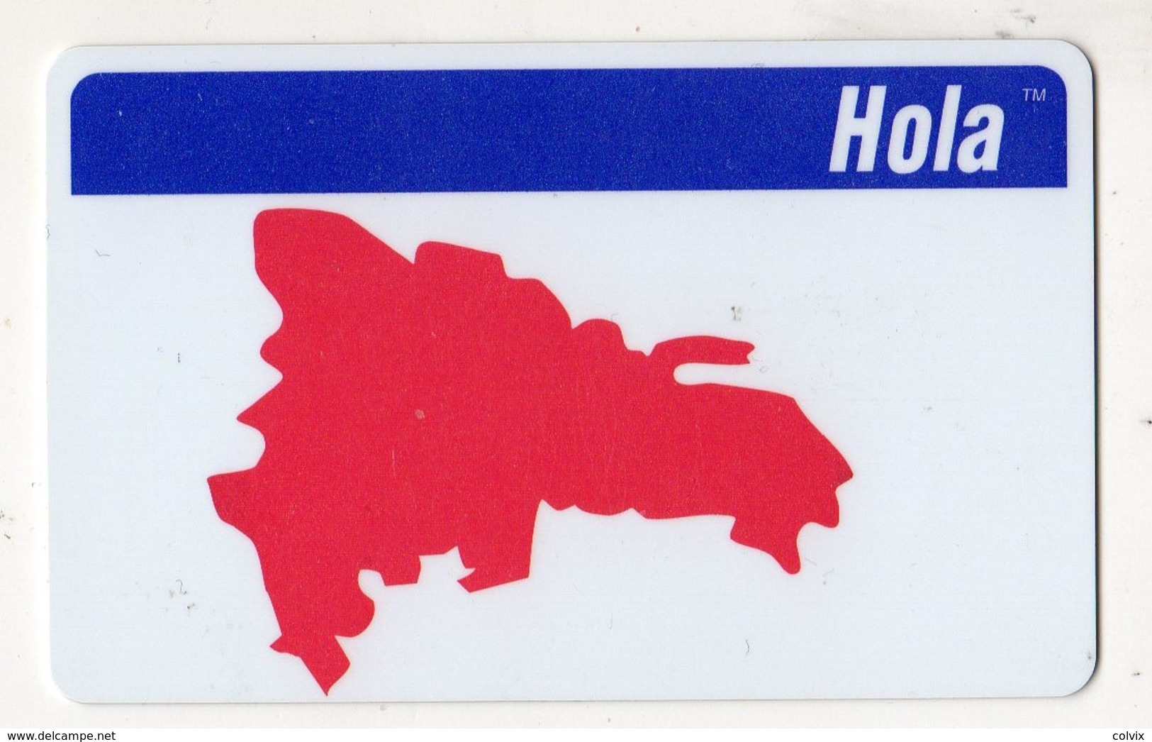 REPUBLIQUE DOMINICAINE Ref MVCARDS STD H3 CARAIBES PREPAYEE HOLA RED MAP 10$  Date 1994 MINT - Dominicaanse Republiek