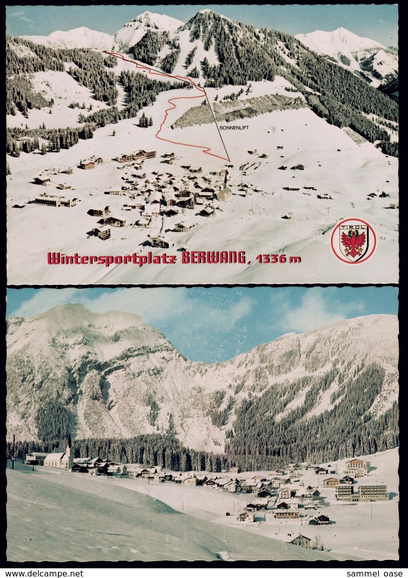 2 X Berwang / Tirol  -  Im Schnee  -  Ansichtskarte Ca. 1970    (12819) - Berwang