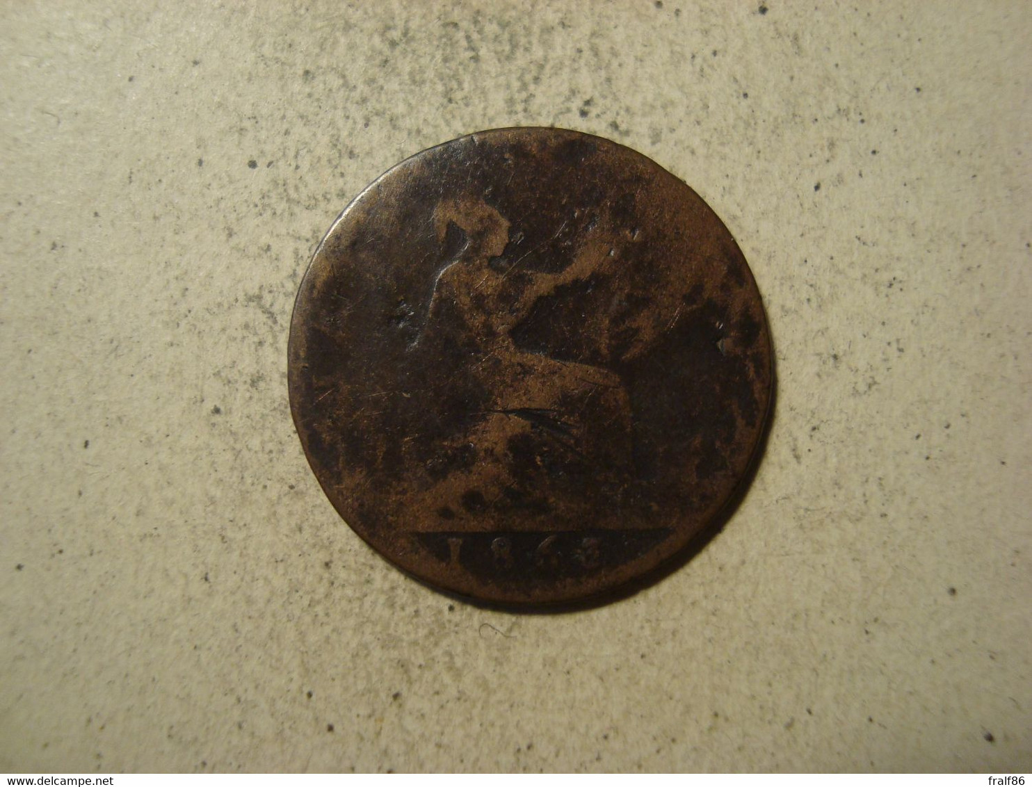 MONNAIE GRANDE BRETAGNE 1/2 PENNY 1863 - B. 1/2 Penny