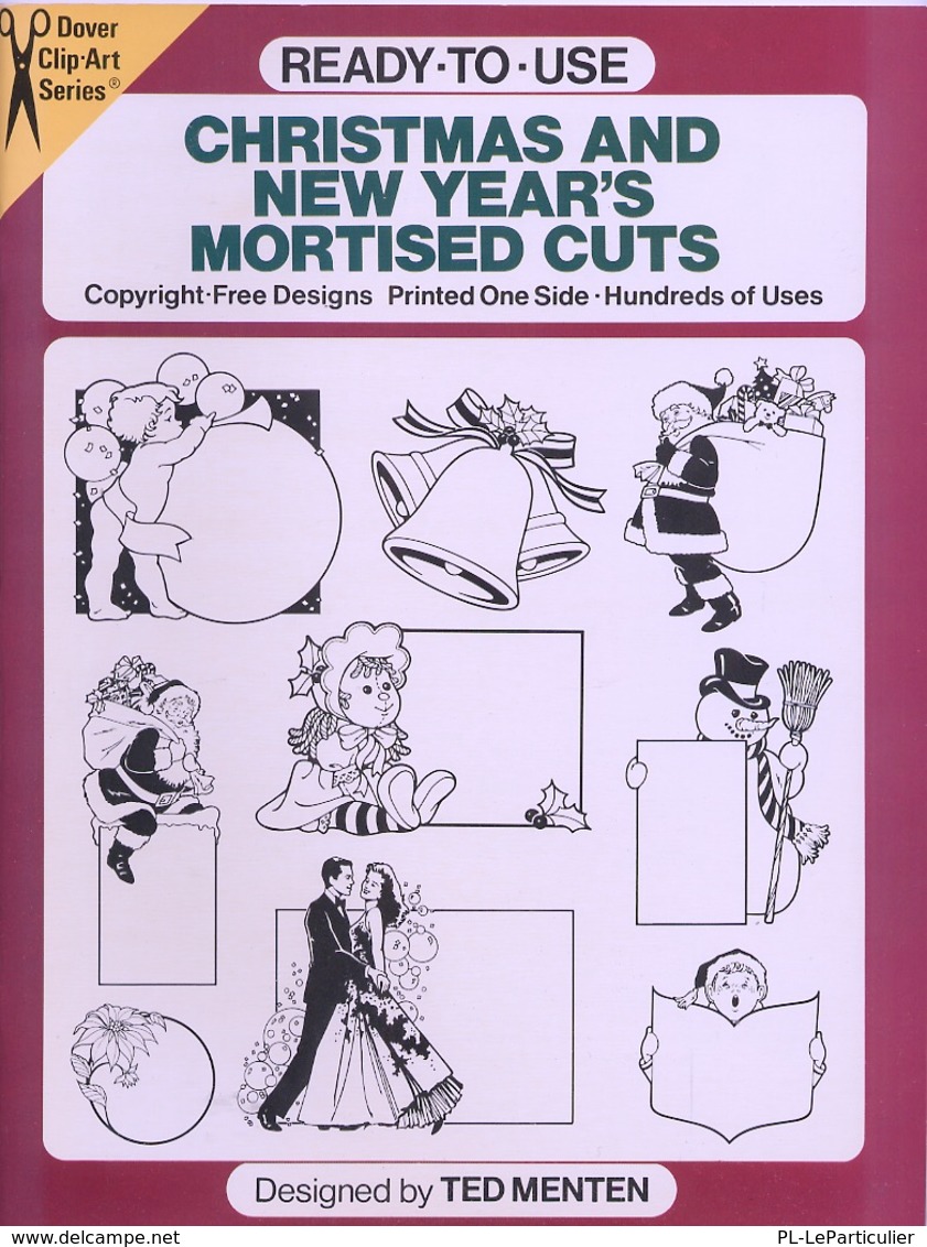 Christmas And New Year's Mortised  By Ted Menten Dover USA (excellent Pour Les Graphistes) - Belle-Arti