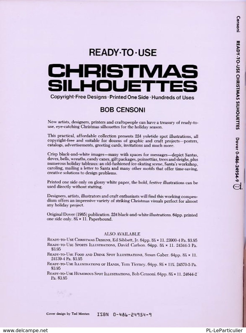 Christmas Silhouettes By Bob Censoni Ready-to-Use Dover Clip-Art Series (excellent Pour Les Graphistes) - Schöne Künste