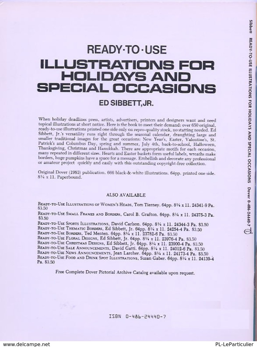 Illustrations For Holidays And Special Occasions By Ed Sibbett, Jr. Ready-to-Use Dover Clip-Art Series - Fine Arts