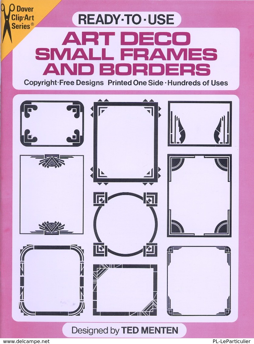 Art Deco Small Frames Borders By Ted Menten Ready-to-Use Dover Clip-Art Series (excellent Pour Les Graphistes) - Fine Arts