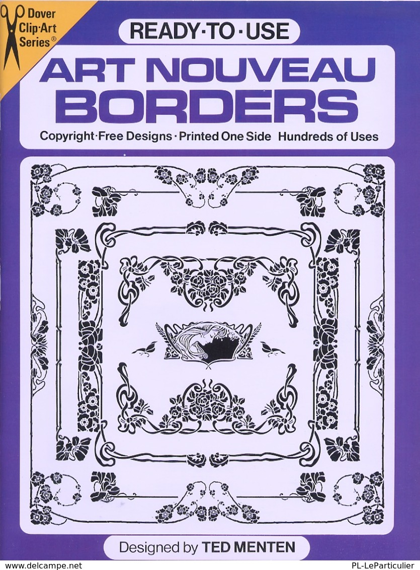 Art Nouveau Borders By Ted Menten Ready-to-Use Dover Clip-Art Series (pour Les Graphistes) - Belle-Arti