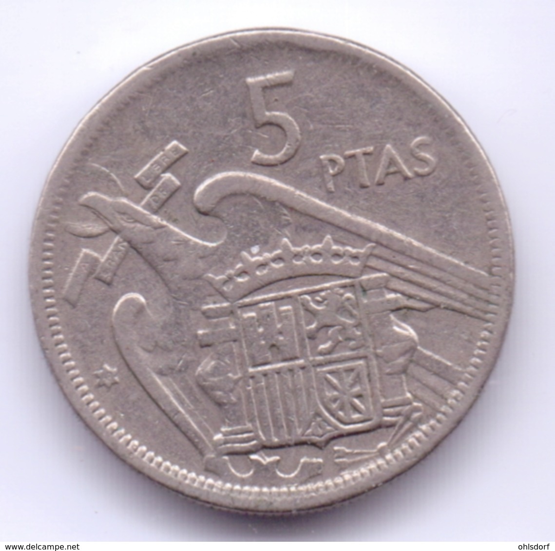 ESPANA 1957 68: 5 Pesetas, 1968, KM 786 - 5 Pesetas