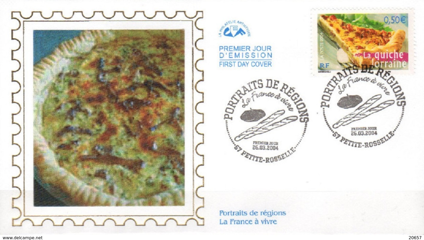 France 3652 Fdc Gastronomie, Quiche Lorraine - Food