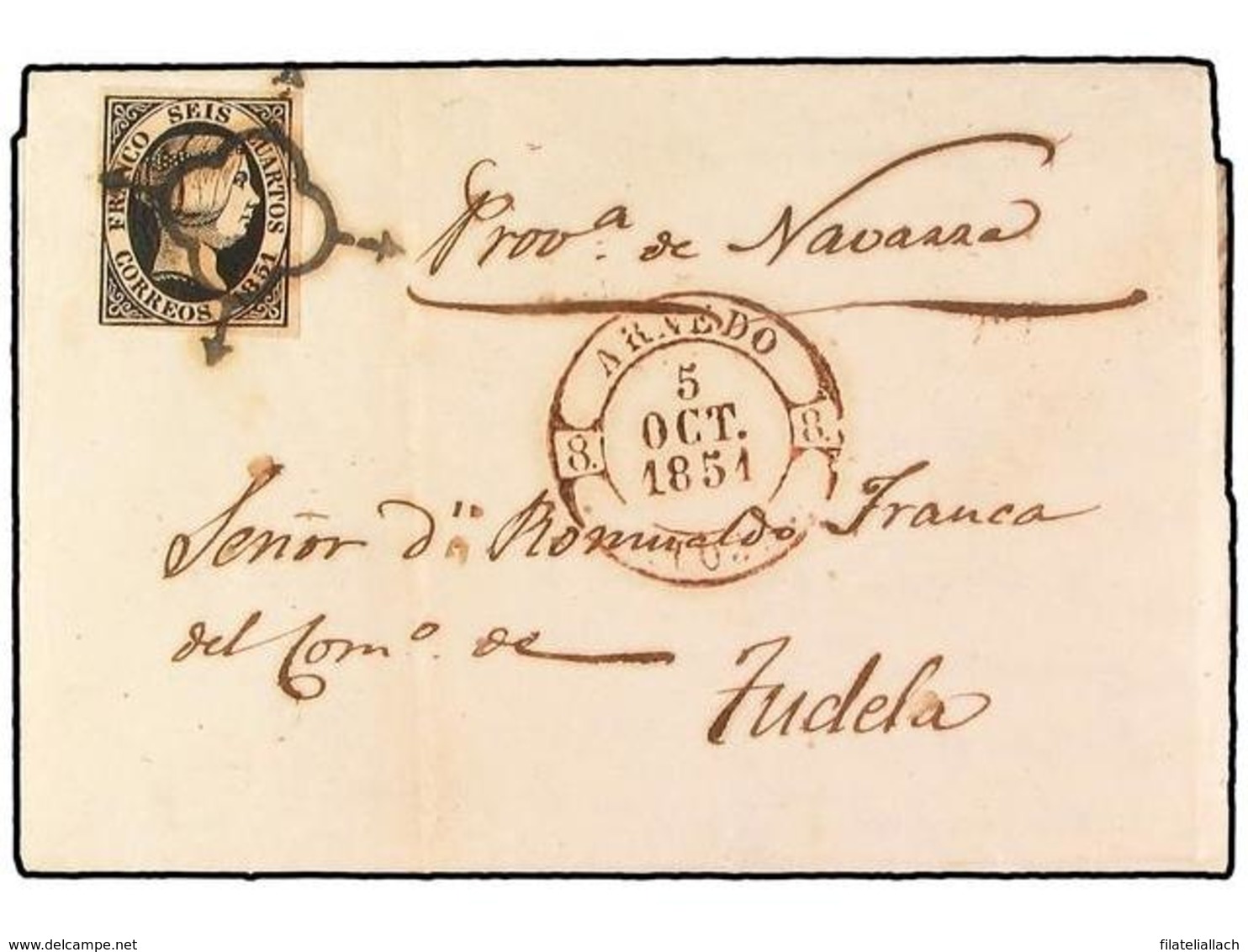 SPAIN: PREPHILATELIC MARKS  DP08 RIOJA - ...-1850 Préphilatélie