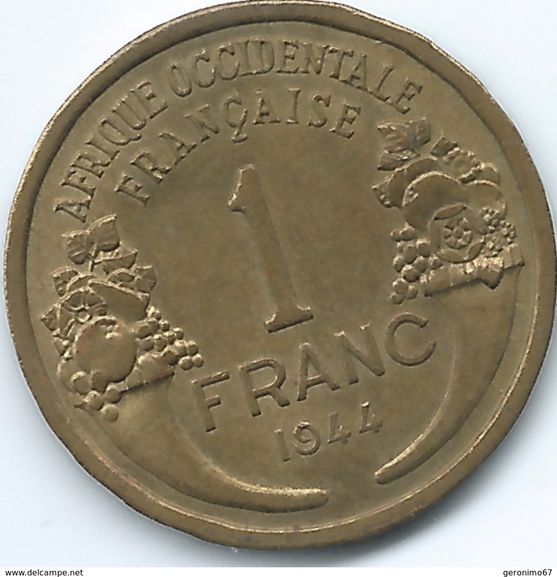 French West Africa -  1 Franc - 1944 - KM2 - Altri & Non Classificati