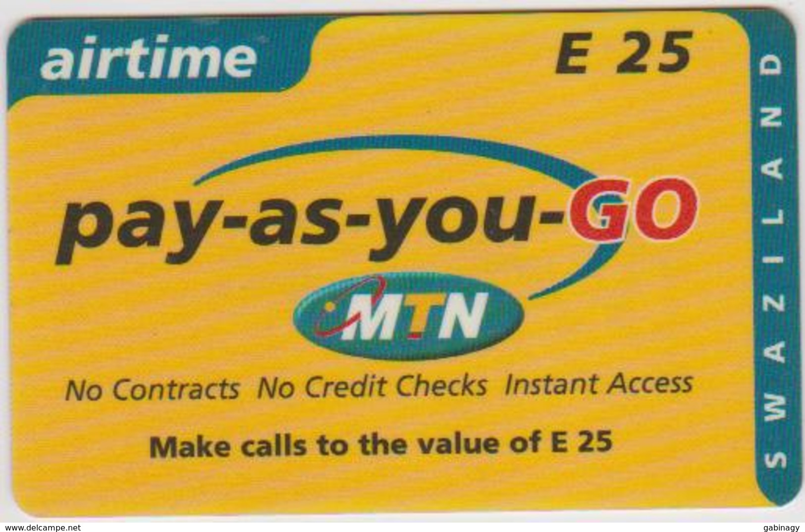 SWAZILAND - AIRTIME - MTN PREPAID - Swaziland