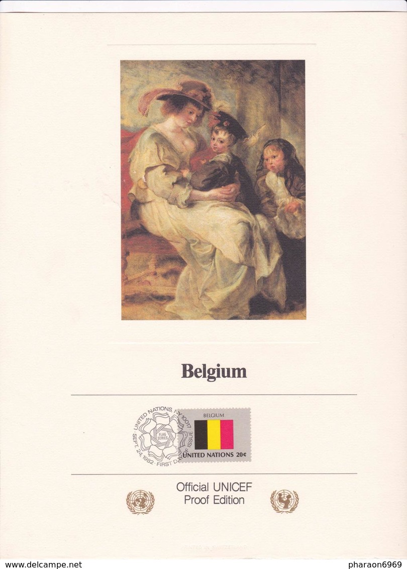 Belgium Official UNICEF Proof Edition - Proofs & Reprints