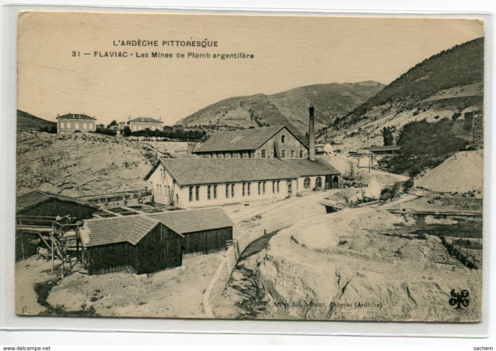 07 FLAVIAC  Usine Batiments Les Mines De Plomb Argentifère L'Ardeche Pittoresque  No  31 Edit Artige  D07 2020 - Altri & Non Classificati