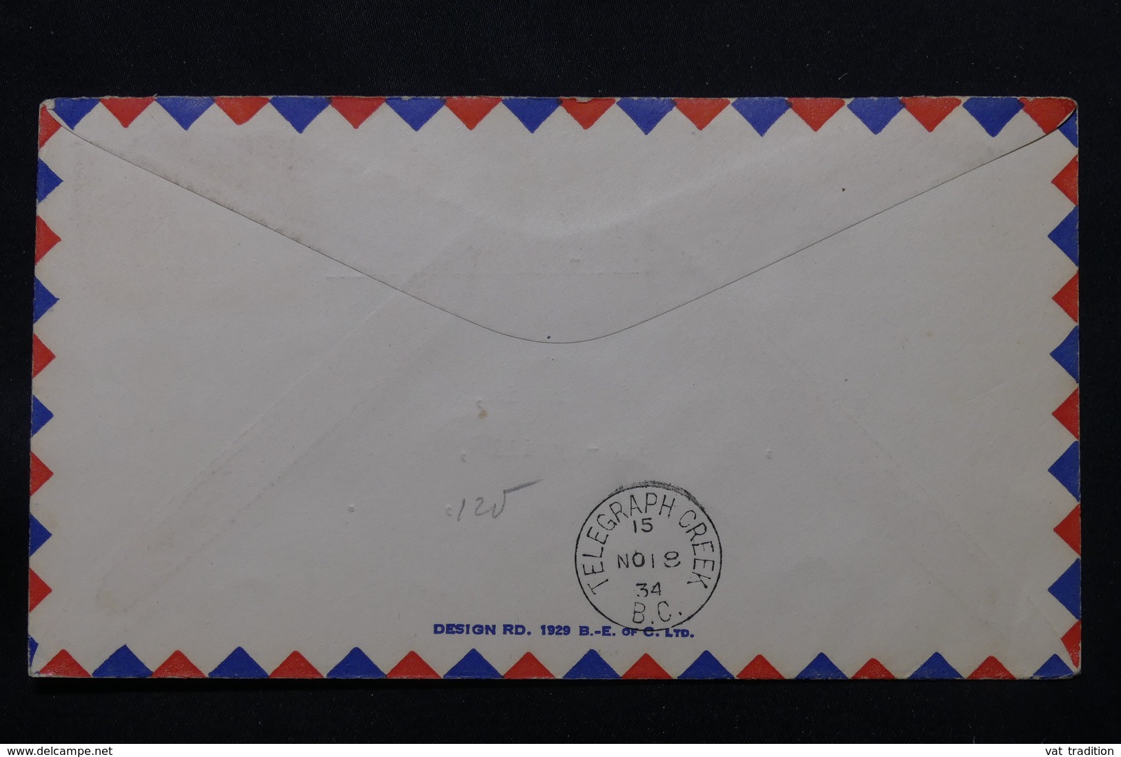 CANADA - Enveloppe Par 1er Vol Atlin / Télégraph Creek En 1934, Affranchissement Et Cachets Plaisants - L 58383 - Premiers Vols