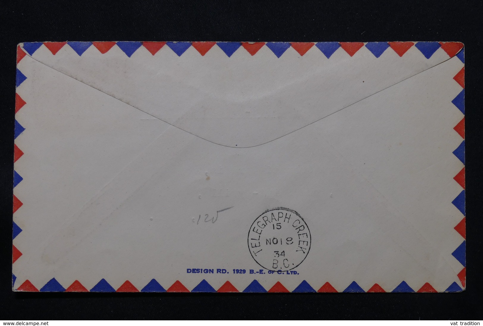 CANADA - Enveloppe Par 1er Vol Atlin / Télégraph Creek En 1934, Affranchissement Et Cachets Plaisants - L 58383 - Erst- U. Sonderflugbriefe