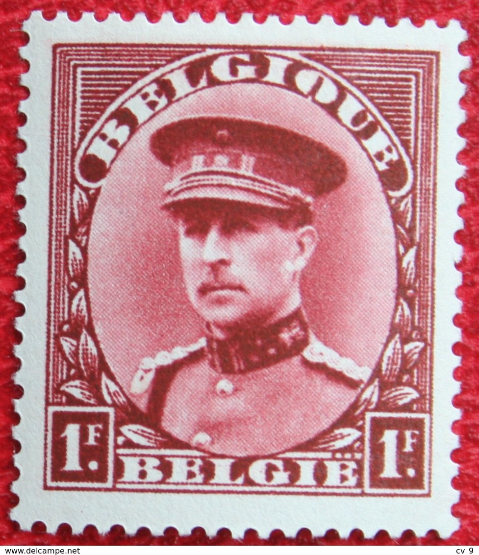 1Fr Koning Albert I 1931 OBP 317 (Mi 305) Ongebruikt / MH BELGIE BELGIUM - Neufs