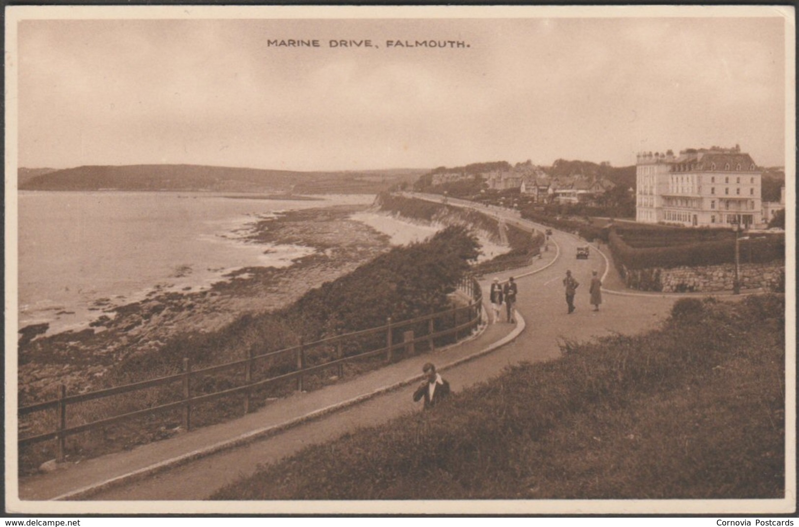 Marine Drive, Falmouth, Cornwall, C.1930s - Postcard - Falmouth