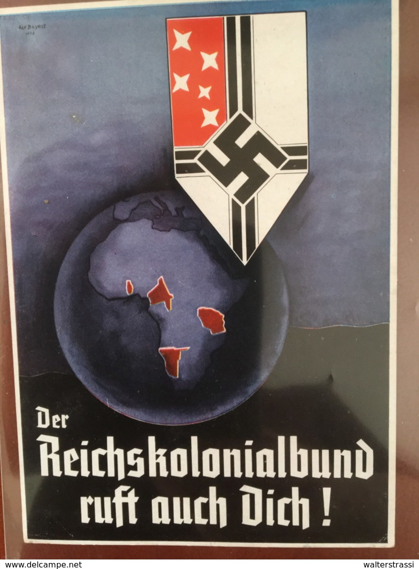 III. Reich, Propaganda Karte " Der Reichskolonialbund Ruft Auch Dich !  " - Weltkrieg 1939-45