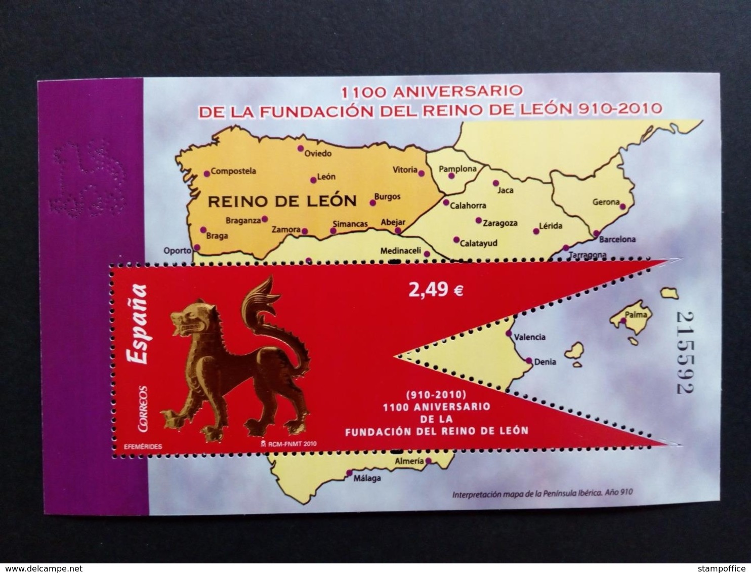 SPANIEN BLOCK 193 POSTFRISCH(MINT) 1100 JAHRE LEON 2010 - Blocks & Kleinbögen