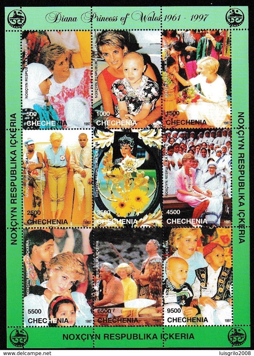 Chechénia, 1997 - DIANA Princess Of Wales 1961-1997 / Lady Di -|- MNH** - Other & Unclassified