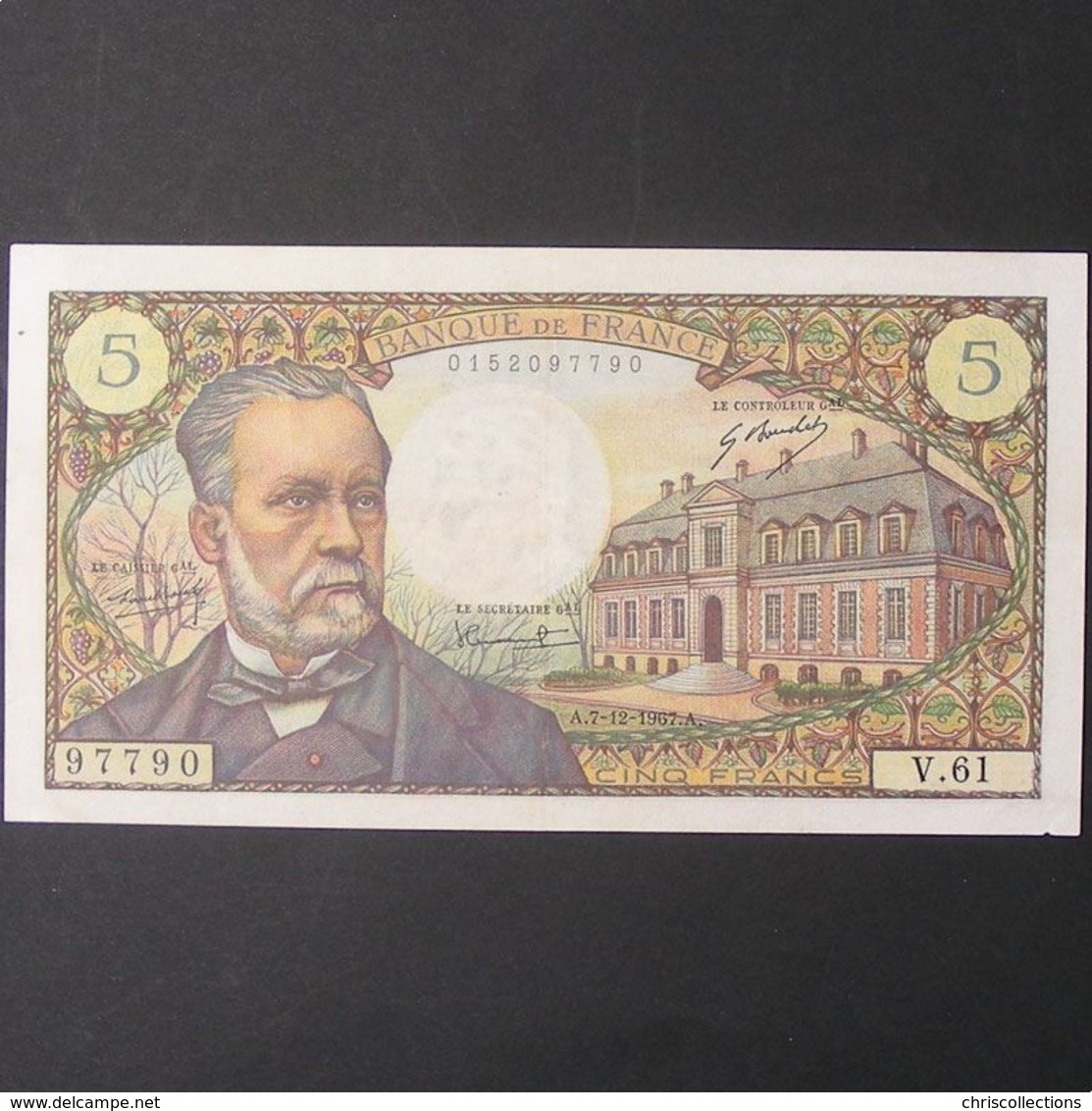 5 Francs Pasteur 7.12.1967, TB - 5 F 1966-1970 ''Pasteur''