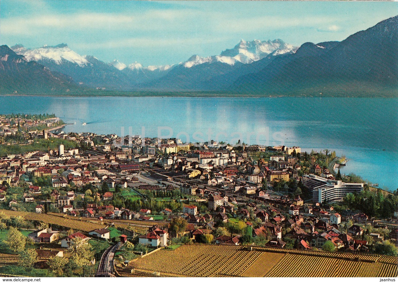 Vevey - La Tour De Peilz Et Dents Du Midi - Peilz Tower And Dents Du Midi - Panorama - 2463 - Switzerland - Unused - La Tour-de-Peilz