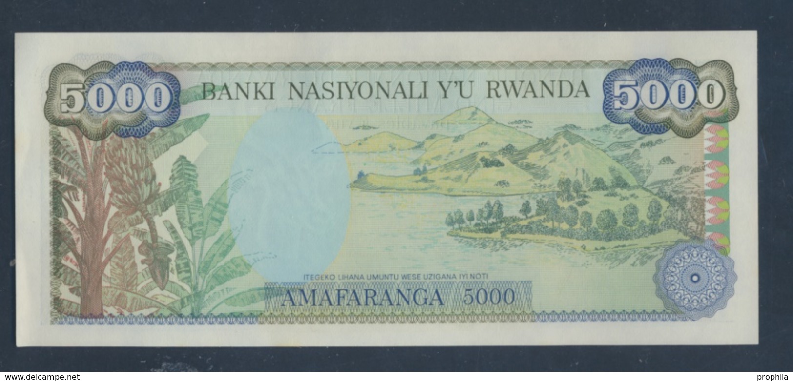 Ruanda Pick-Nr: 22a (1988) Bankfrisch 1988 5.000 Francs (9431685 - Ruanda