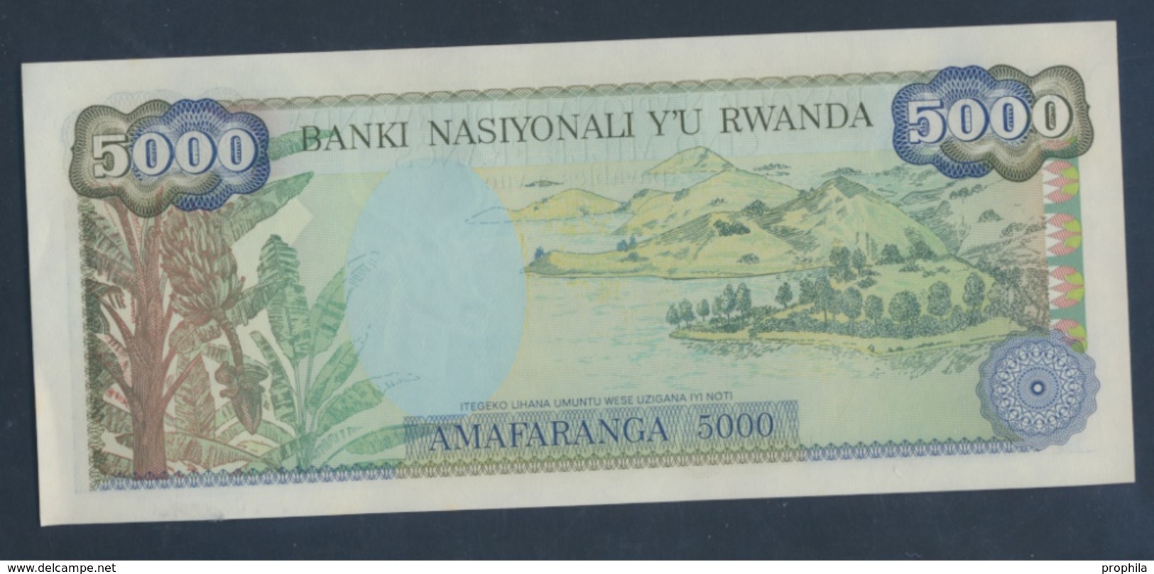 Ruanda Pick-Nr: 22a (1988) Bankfrisch 1988 5.000 Francs (9431687 - Ruanda