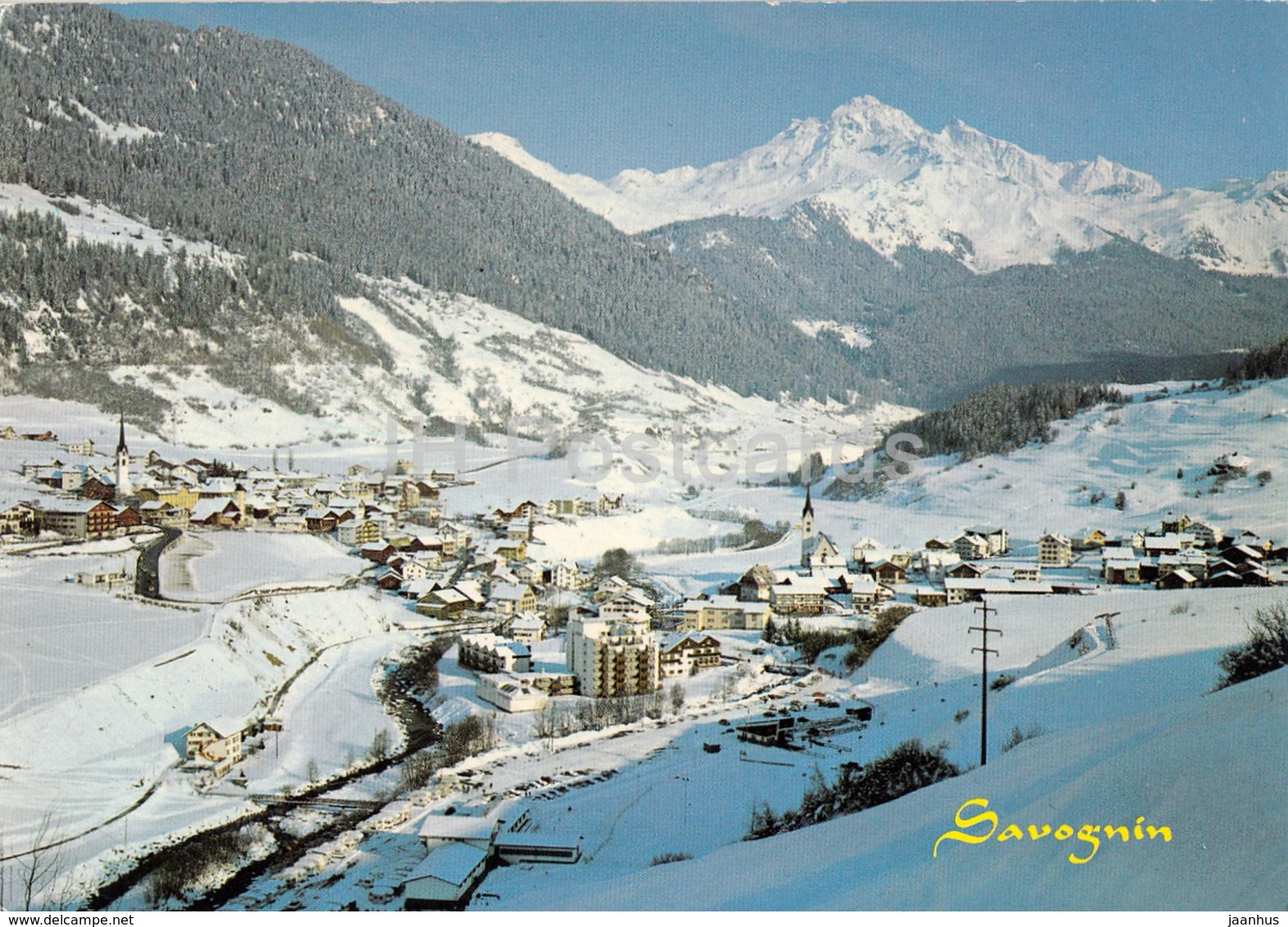 Savognin An Der Julier Route 1210 M Gegen Tinizong Un Piz D'Err - 1976 - Switzerland - Used - Tinizong-Rona