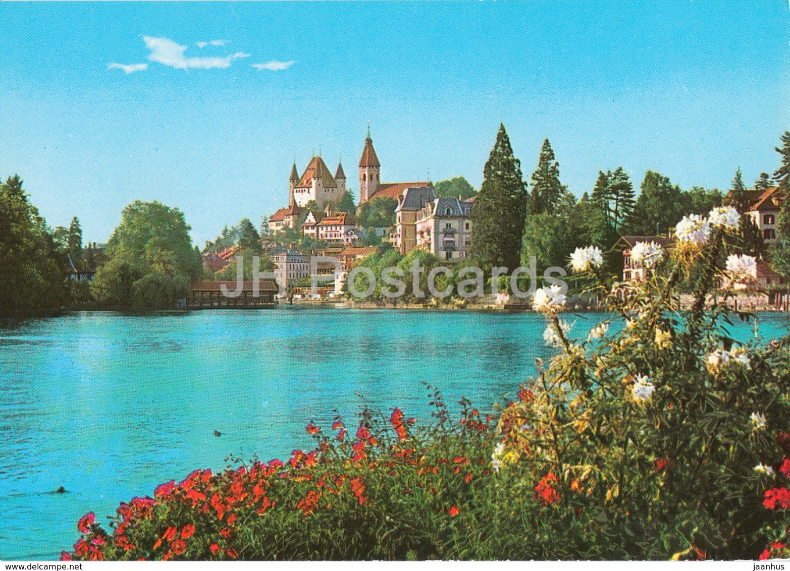 Thoune - Thun - Blick Auf See Und Schloss - Castle - 1981 - Switzerland - Used - Thun