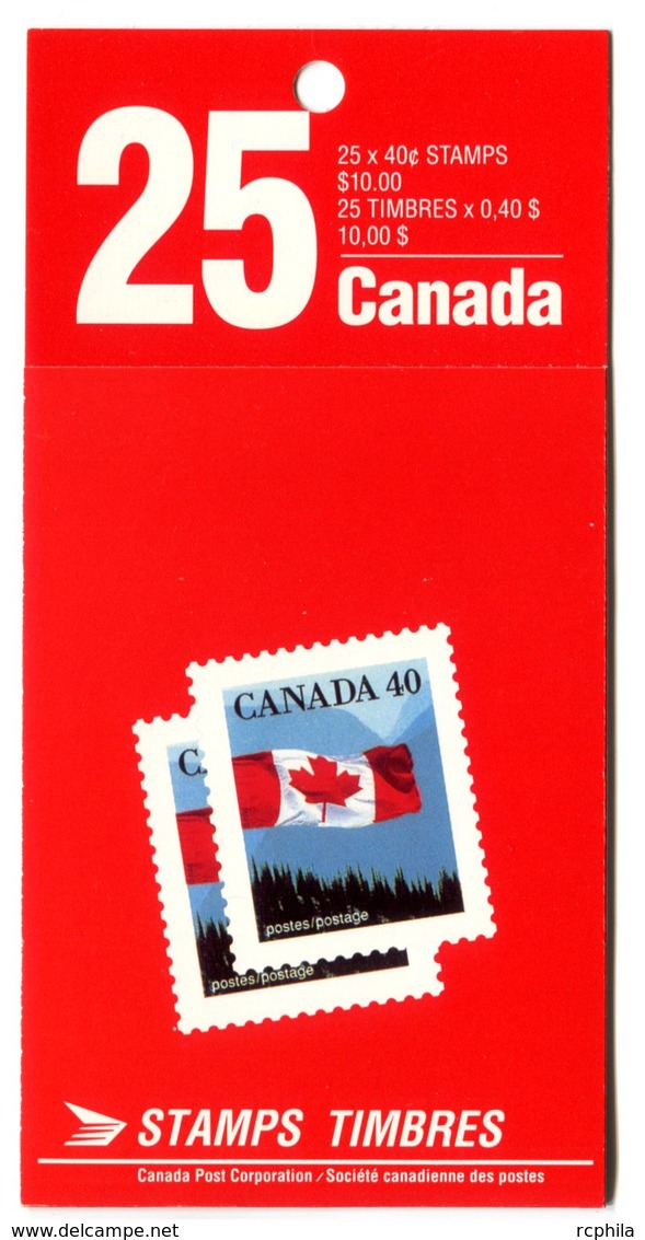 RC 16980 CANADA BK125 FLAG & MOUNTAINS ISSUE CARNET COMPLET FERMÉ CLOSED BOOKLET NEUF ** TB MNH VF - Carnets Complets