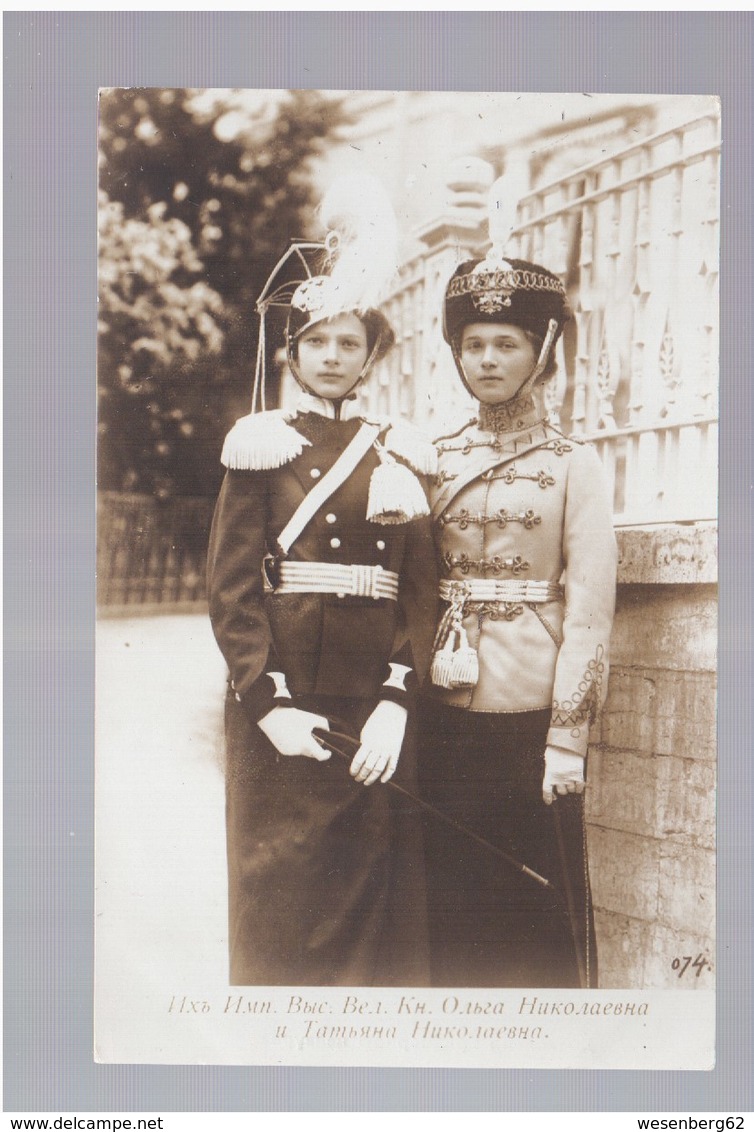 Royalty Russia Olga And Tatyana Ca 1910 Old Photo Postcard - Russia