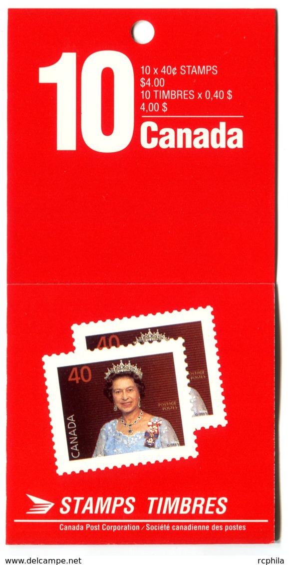 RC 16983 CANADA BK126 QUEEN ELIZABETH ISSUE CARNET COMPLET FERMÉ CLOSED BOOKLET NEUF ** TB MNH VF - Libretti Completi