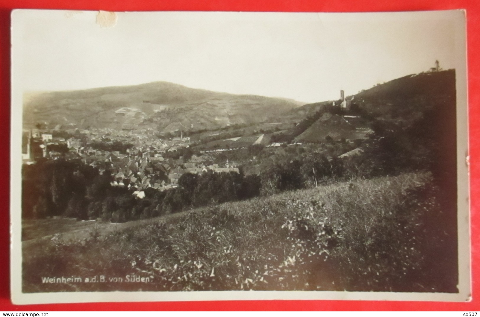 I2-Germany Vintage Postcard-Weinheim A.d.B. Von Suden - Weinheim