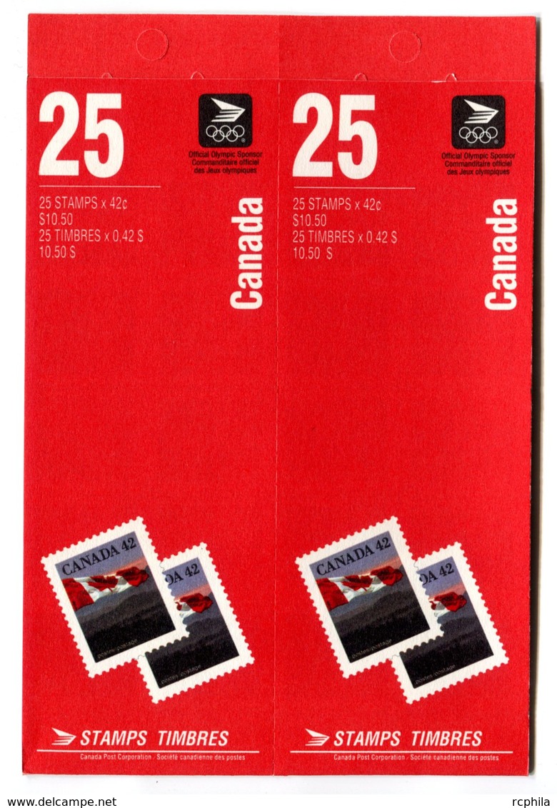 RC 17001 CANADA BK139 FLAG ISSUE CARNET COMPLET COUVERTURE COLLÉE GLUED FLAP BOOKLET NEUF ** TB MNH - Carnets Complets