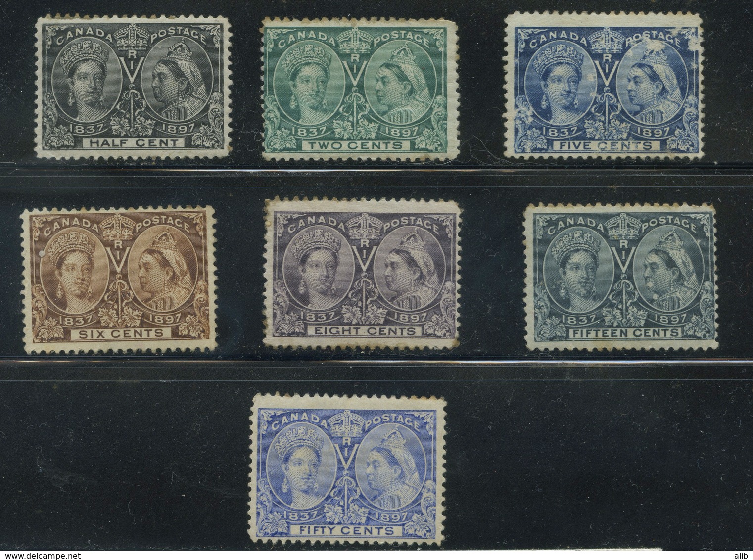 Canada 1897 Jubilee Issue Small Range Unused - Unused Stamps