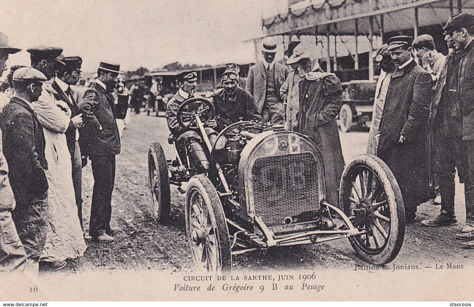 D72  Circuit De La Sarthe 1906   Voiture De Grégoire 9 B Au Pesage - Le Mans