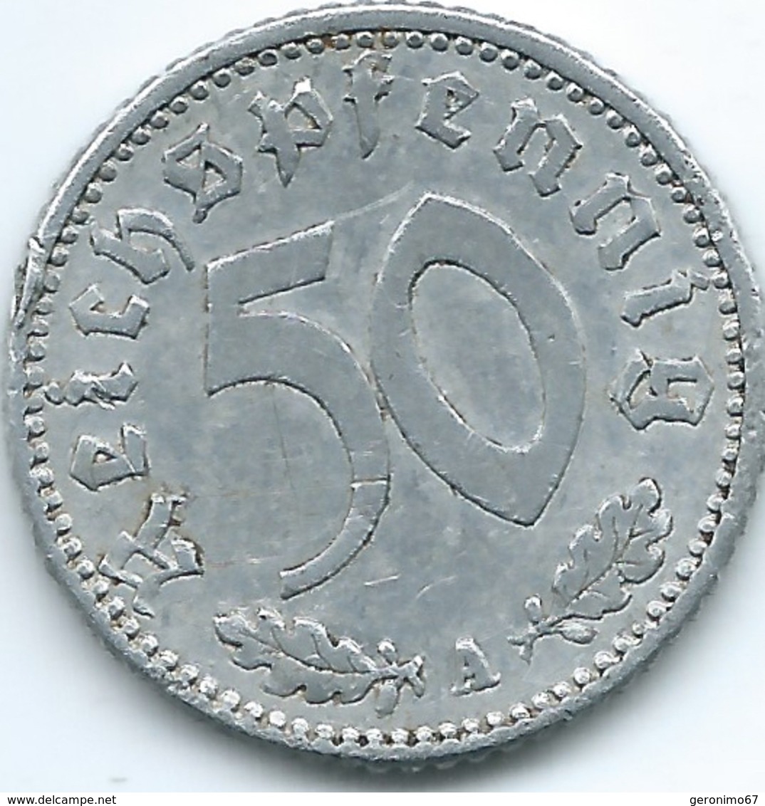 Germany - 3rd Reich - 50 Pfennig - 1941 A - KM96 - 50 Reichspfennig