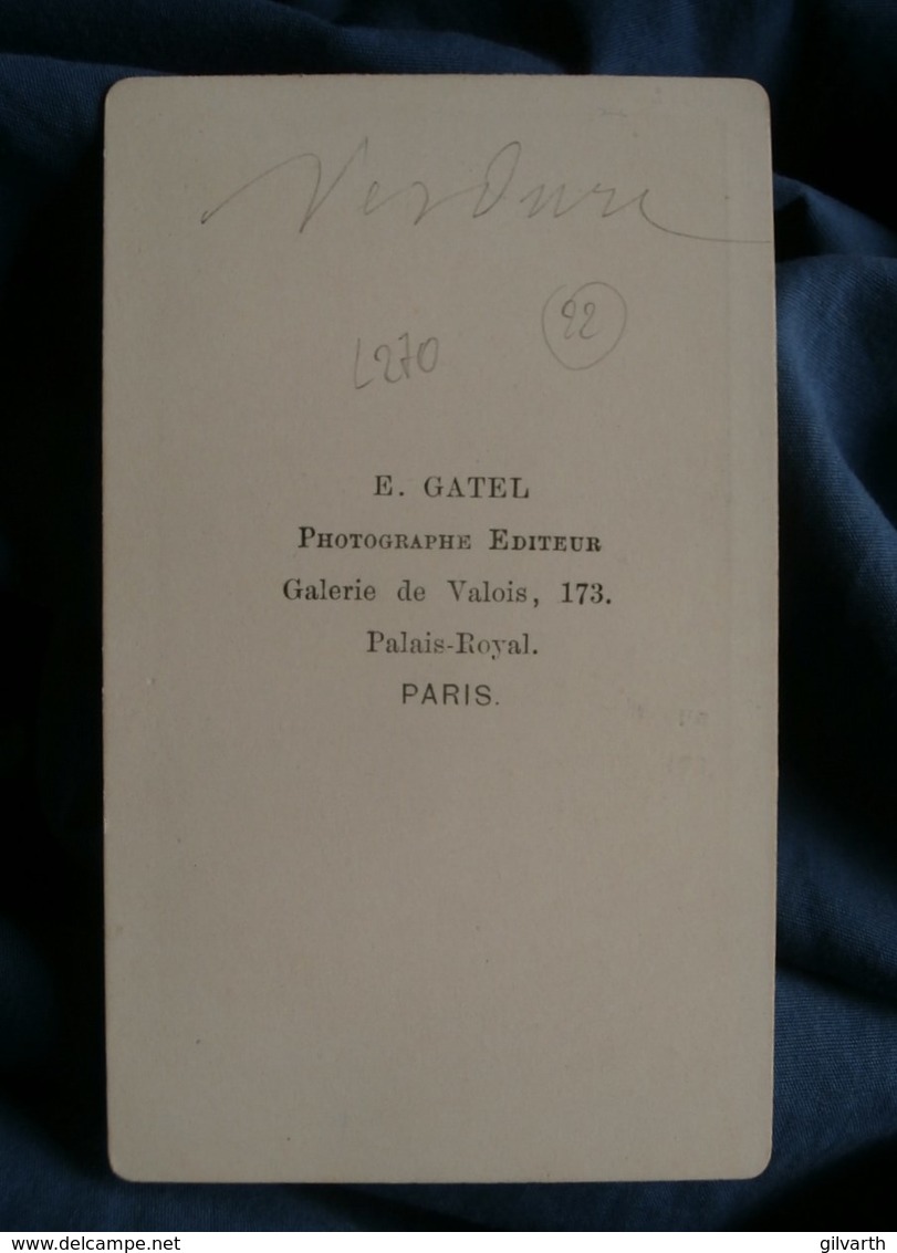 Photo CDV E. Gatel à Paris - Le Communard Augustin Verdure Instituteur Commune De Paris 1871 L270 - Old (before 1900)