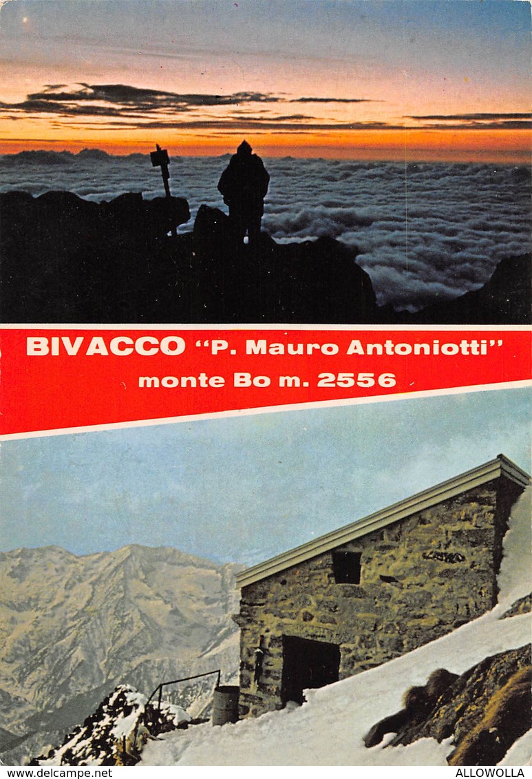 7601 " BIVACCO P. MAURO ANTONIOTTI-MONTE BO M.2556 " 2 VEDUTE -CARTOLINA POST. ORIG. NON SPEDITA - Biella