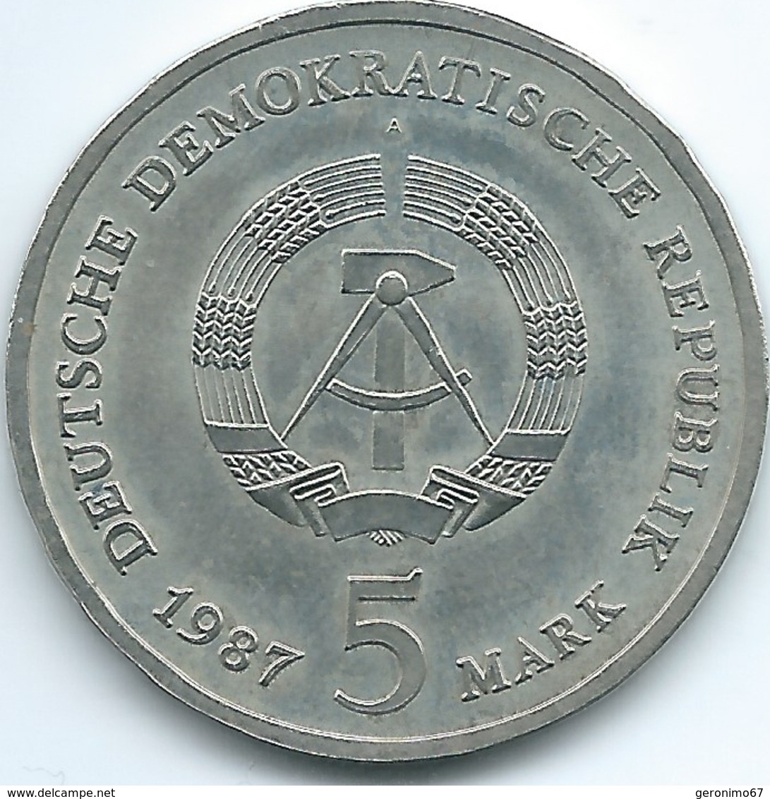 East Germany / DDR - 1987 - 5 Marks - 750th Anniversary Of Berlin - Rotes Rathaus - KM115 - 5 Marcos