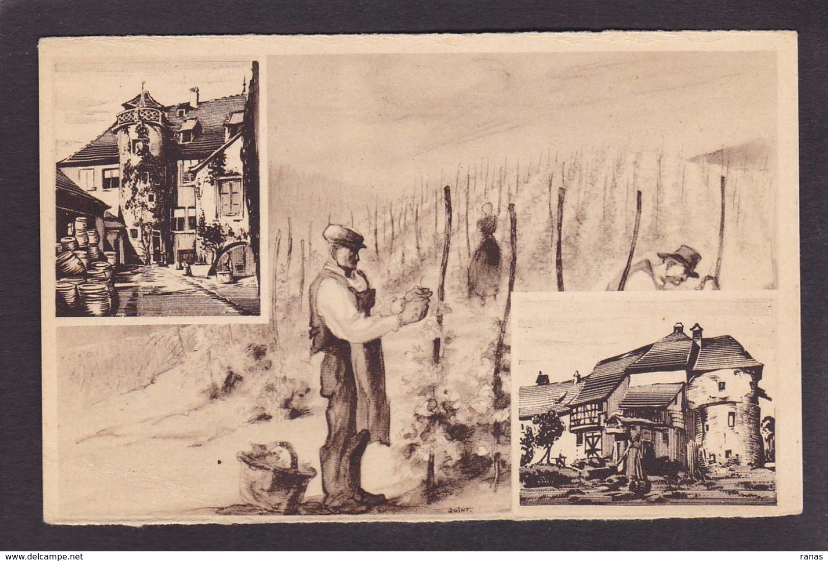 CPA Bas Rhin 67 Strasbourg Voir Scan Du Dos Métier De La Vigne - Straatsburg