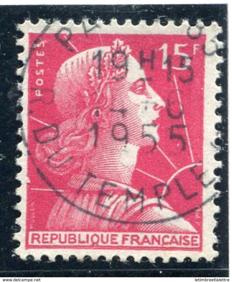 France - Marianne De Muller - N° 1011 - Oblitéré - 15 Fr Rose - 1955-1961 Marianne (Muller)