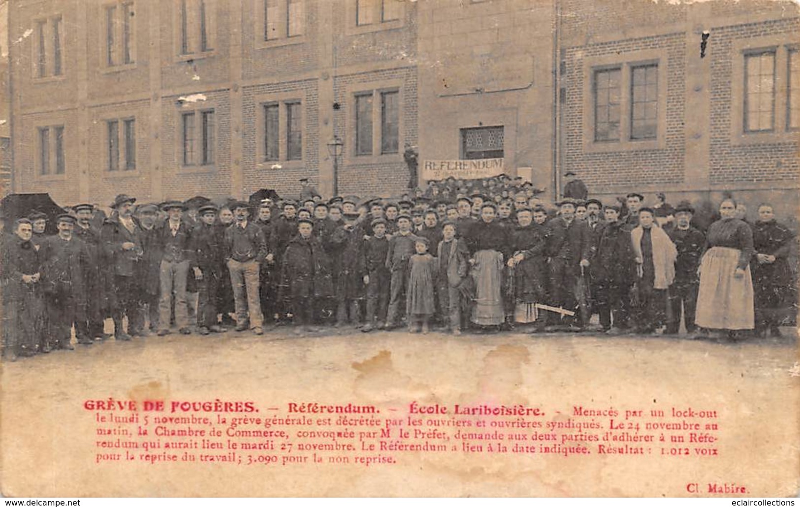 Fougères       35      Les Grèves Référendum        (Taches Voir Scan) - Fougeres