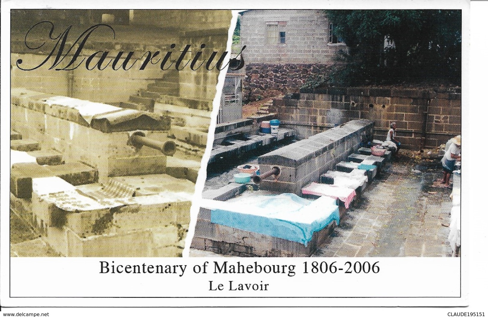 MAURICE    BICENTENARY OF MAHEBOURG  1806 - 2006   LE LAVOIR - Maurice