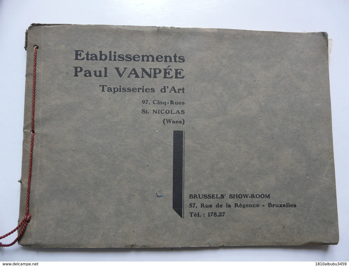 CATALOGUE  : ETABLISSEMENTS PAUL VANPEE - Tapisseries D'Art - Brussel's Show-Room - Tapijten