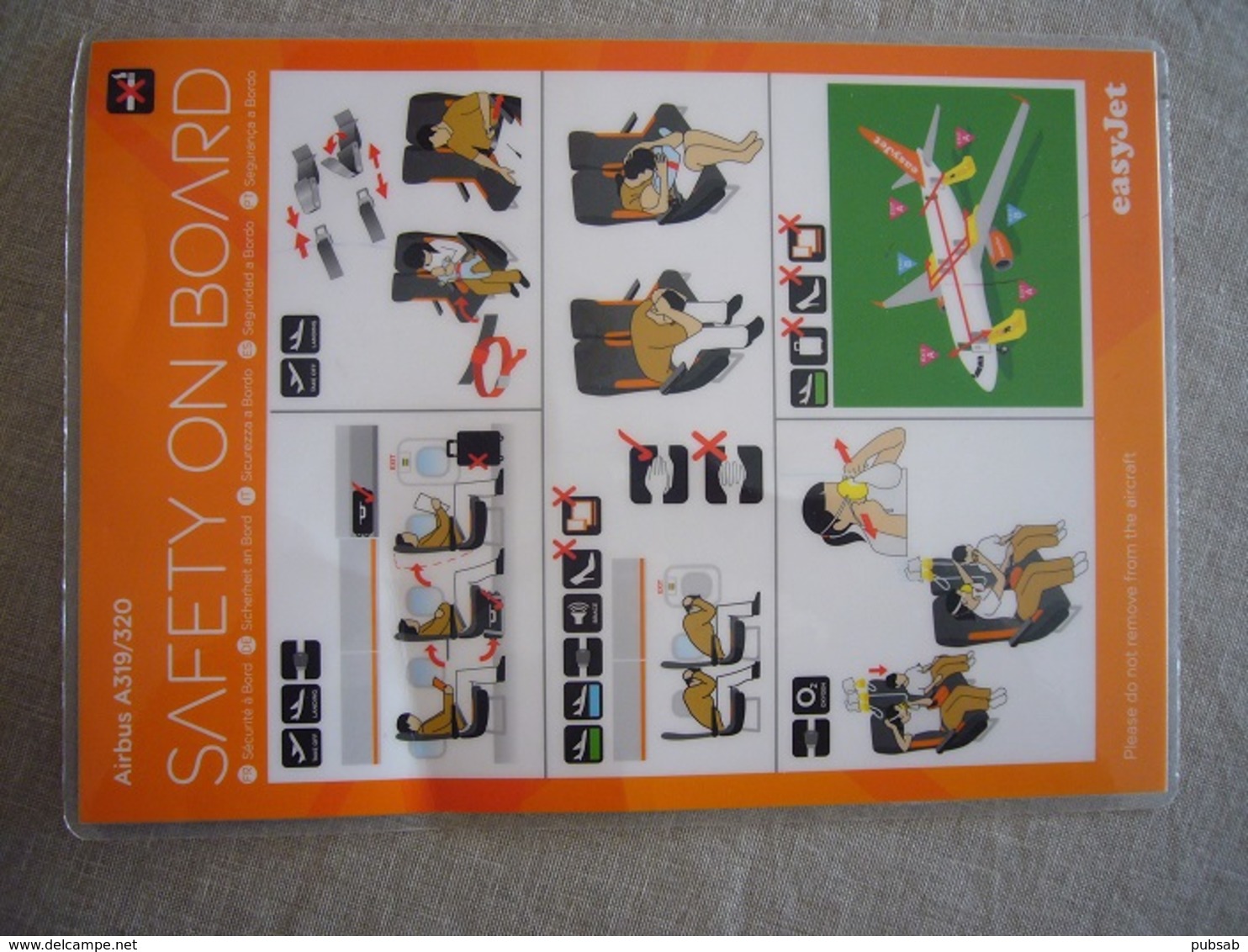 Avion / Airplane / EASY JET / Airbus A319-320 / Safety Card / Consignes De Sécurité - Scheda Di Sicurezza